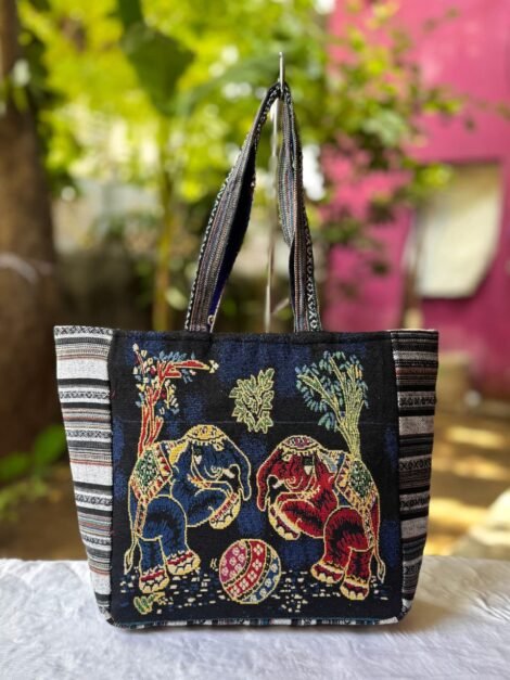 Antique Banjara Tote Bag (Elephant Pair design)