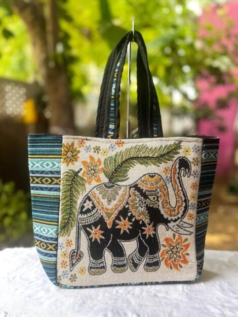 Antique Banjara Tote Bag (Elephant design)
