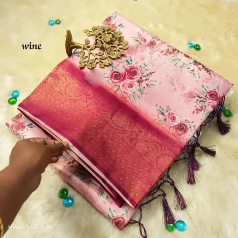 Soft Silk Beautiful Floral Print (Luxury Feel)